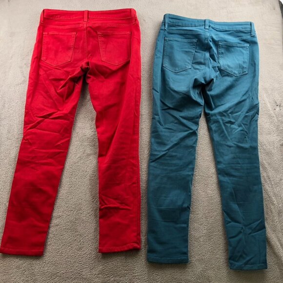 Lila Ryan Womens Pants Size 26P Lot Of Two Stretch Skinny Leg Casual Red Blue - Picture 14 of 14